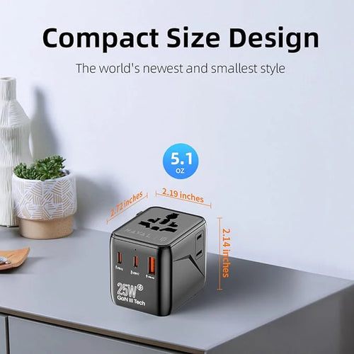 HAVAL 25W FAST CHARGER+UNIVERSAL ADAPTER , COMES WITH 2 USB-C, 1 USB-A PORT