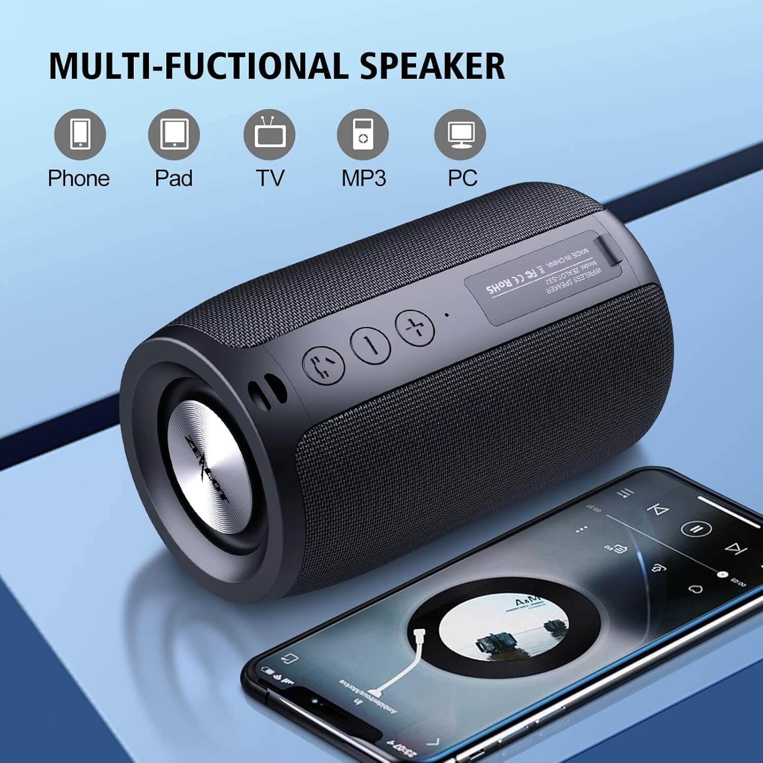 HAVAL S32 Portable Bluetooth Speaker – 10W Louder Sound
